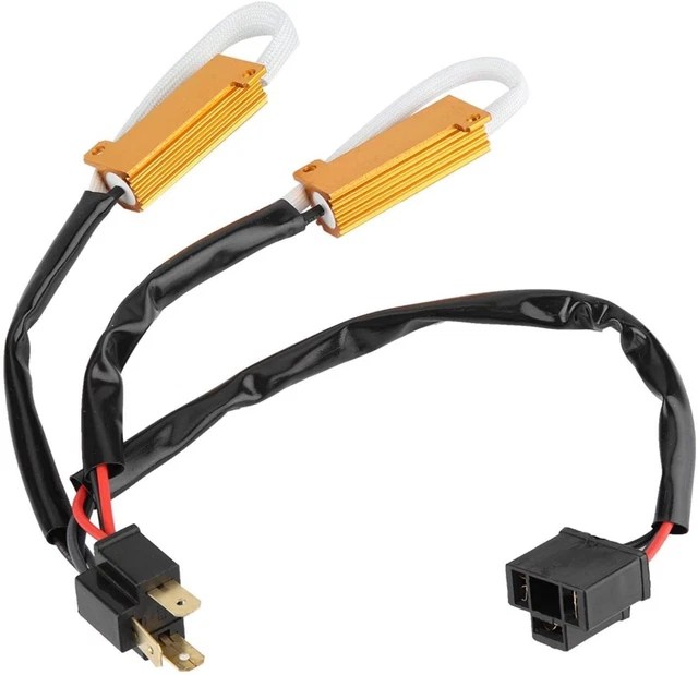WIRE LED RESISTOR Canceler Error Decoder 9003 HB2 H4 Headlight Bulb