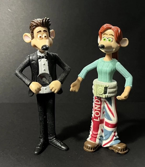 2006 FLUSHED AWAY Movie Roddy & Rita Rats McDonalds Happy Meal Toy Lot
