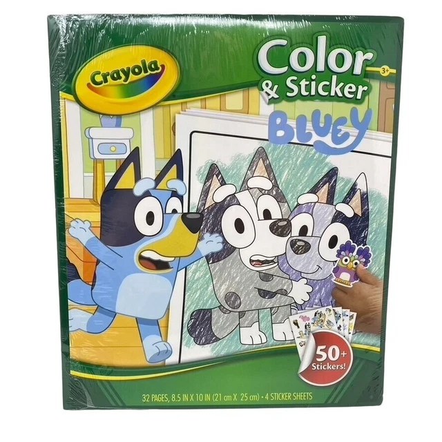 CRAYOLA BLUEY COLOR & Sticker Activity, Coloring Pages, 32 Count, Gift