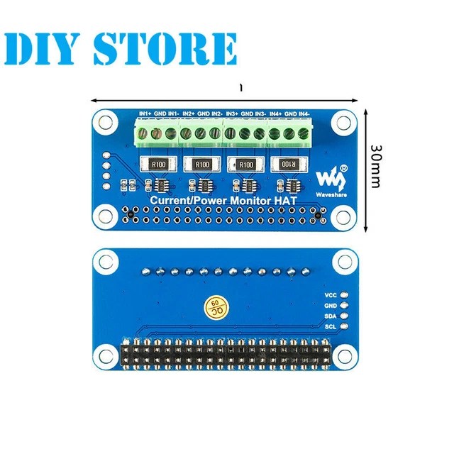 RASPBERRY PI 4 Channel ADC Monitor I2C SMBus Interface Current Voltage