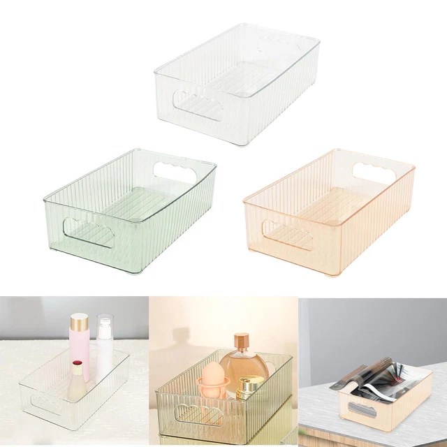 CLEAR STORAGE BOXES Multi Use Pantry Shelf with Handle,Closet Organizer