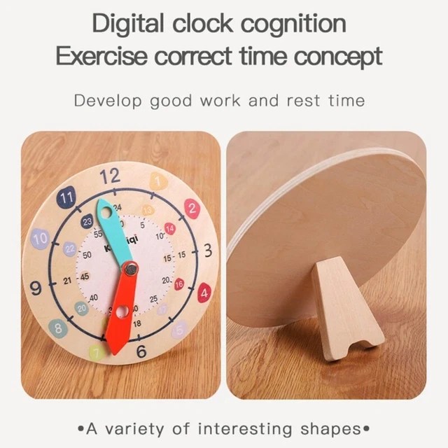 TELLING TIME TEACHING Clock with Movable Hands for Classroom Teaching