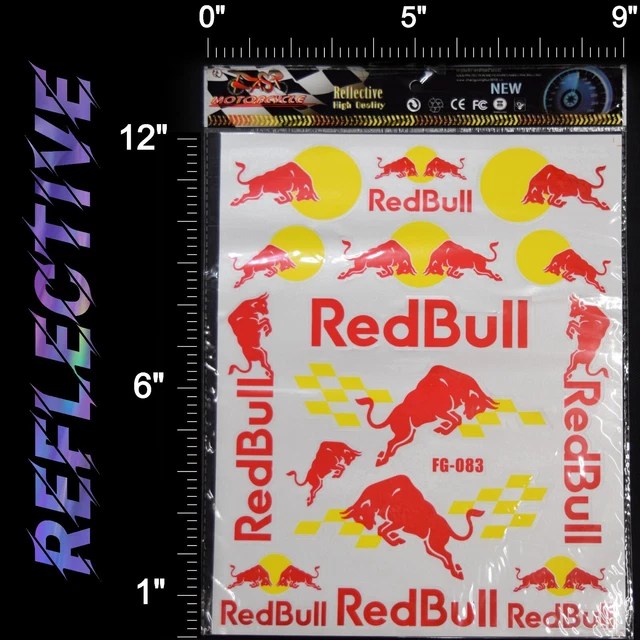 RED BULL STICKERS Graphics Decal Sheet 15PC 12"x9" MX ATV Motoross