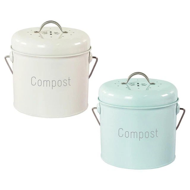 KITCHEN COMPOST BIN Countertop Compost Bucket Farmhouse Compost Caddy Bin £33.62 PicClick UK