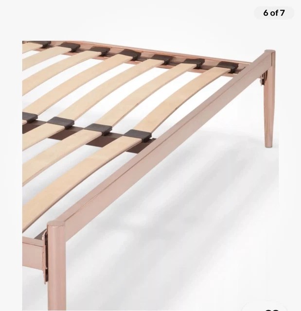 ALANA DOUBLE Bed In copper finish with mattress and matching