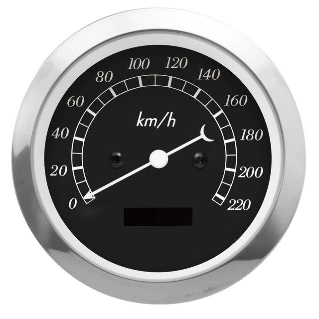 MOTOR METER RACING Classic 85mm Electrical Speedometer 220 KMH Digital