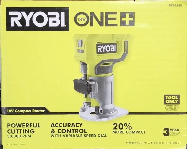 RYOBI ONE+ PCL424B 18V Compact Router TOOL ONLY NEW Fast Shipping USA