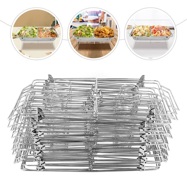 24 PACK CHAFING Wire Rack Buffet Stand Full Size Chafing Food Warmer