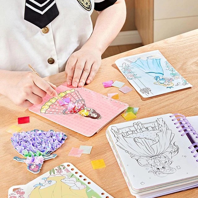 PRINCESS PAINT STICKER Craft Kit for Girls DIY Handmade Art Toy 9.10