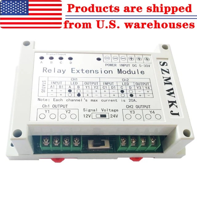 MULTIFUNCTION 2 CHANNEL 4 Way Relay Extension Module 5V30V Relay