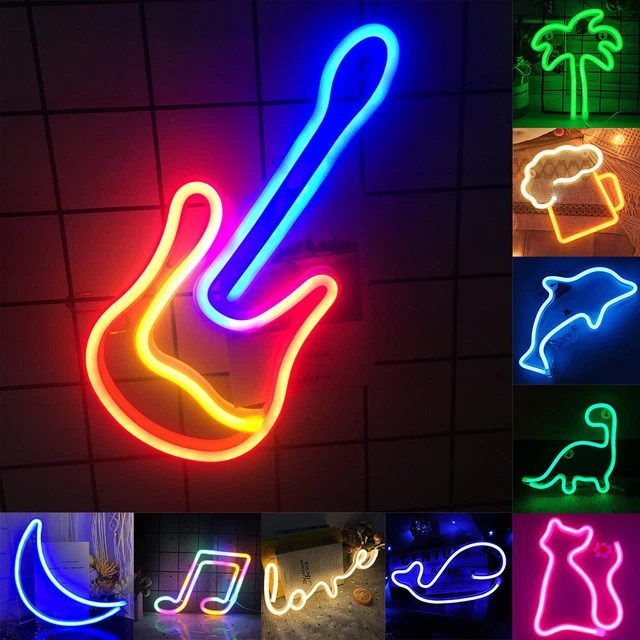 COLORFUL LED NEON Sign Light Wall Hanging Night Lamp For Bar Home Party