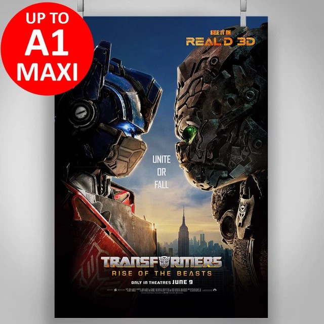 TRANSFORMERS RISE OF THE BEASTS poster Large MAXI A1, A2, A3 wall art