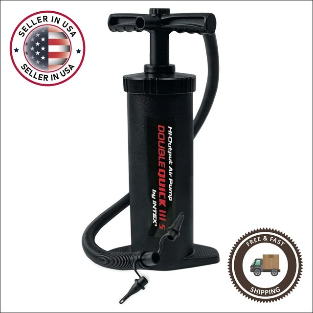 DOUBLE ACTION HAND Air Pump Inflatable Float Tube Raft Boat Kayak