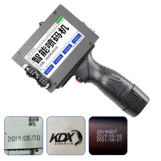 HANDHELD FAST INKJET Printer Date QR Code Barcode Printing Logo Label