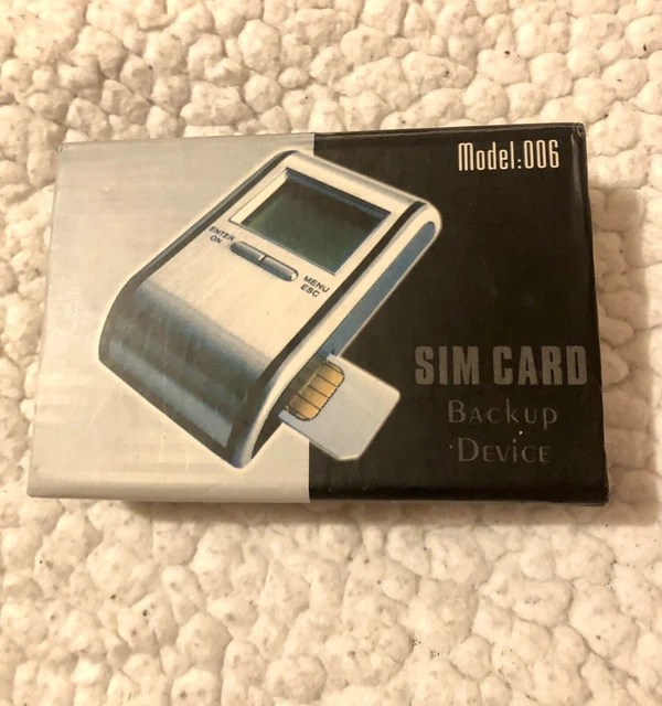 SIM CARD BACKUP Device Model006 Boxed with Battery/Instructions. NEW