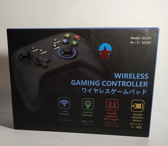 WIRELESS GAMING CONTROLLER Model GC201 Dual Vibration Joystick For PC/PS3+SWITCH 12.99 PicClick