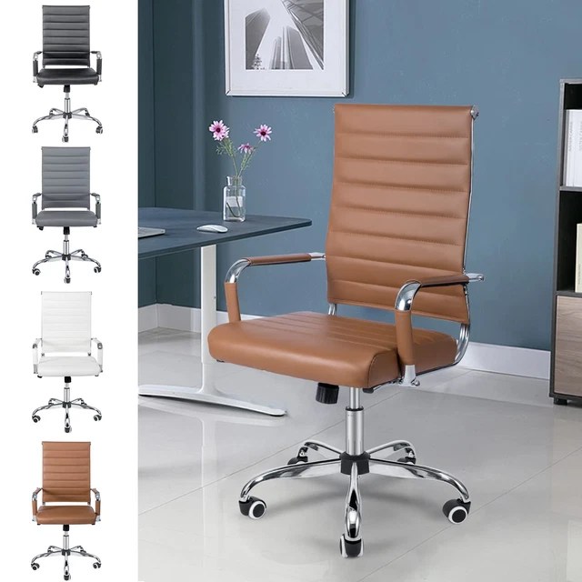 ERGONOMIC OFFICE CHAIR Executive Desk Conference Task Computer Ribbed