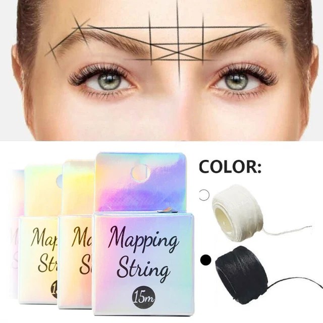 15M MICROBLADING EYEBROW Mapping String PreInked Marking Thread Brow