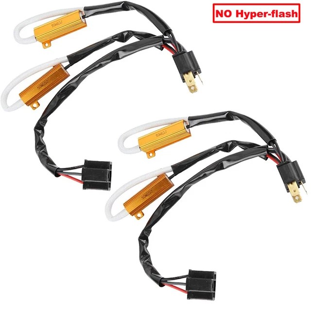WIRE LED RESISTOR Canceler Error Decoder 9003 HB2 H4 Headlight Bulb