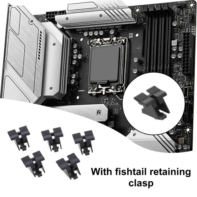 5PCS DESKTOP COMPUTER Mainboard With Fishtail Fixing Clip PCIE 16X PCIE