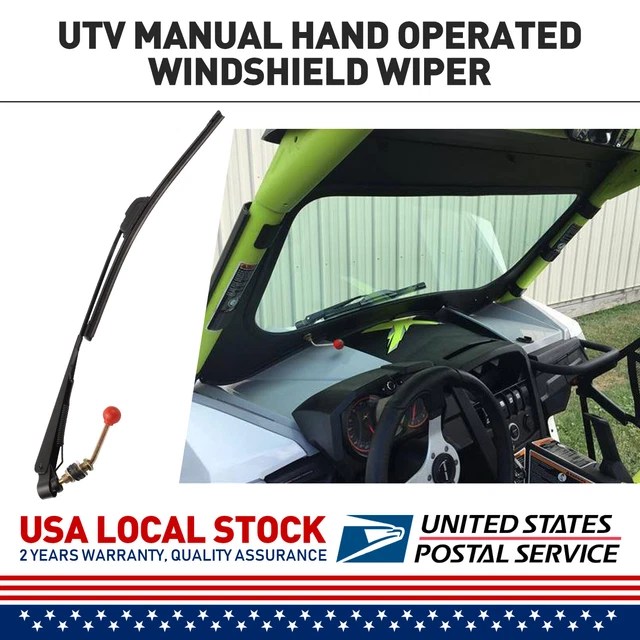 UNIVERSAL UTV HAND Front Operated Windshield Wiper Kit For Polaris