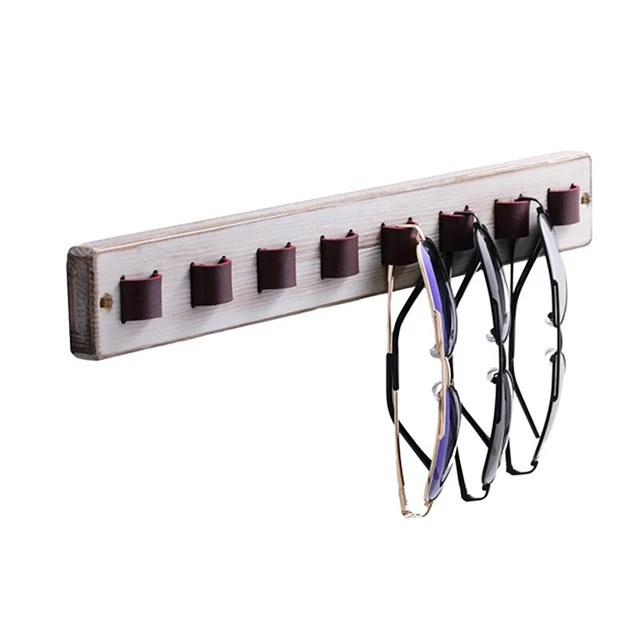 WOODEN EYEGLASS STORAGE Rack Wall Mounted Eyeglass Rack Household