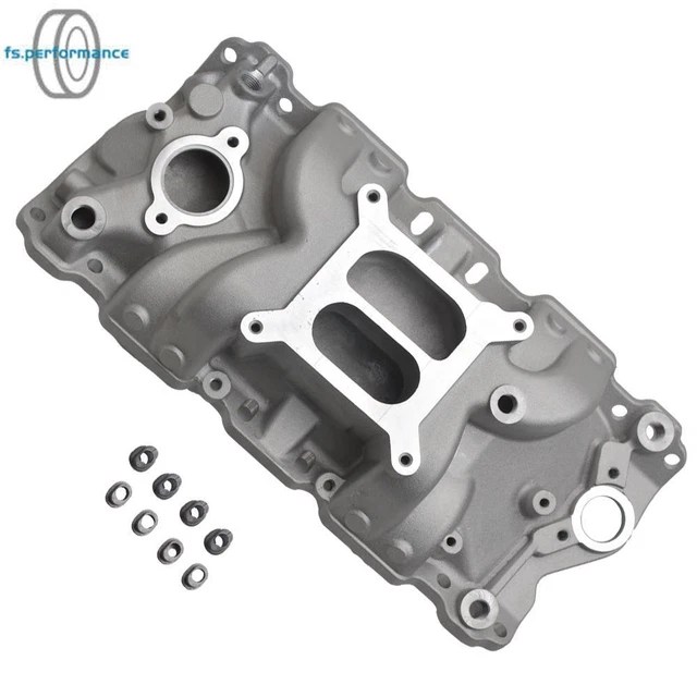 DUAL PLANE INTAKE Manifold for Small Block Chevy 305 327 350 400 57-86