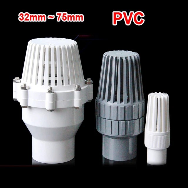 PVC CHECK VALVE One Way Nonreturn Valve Water Adhesive Fittings Bottom