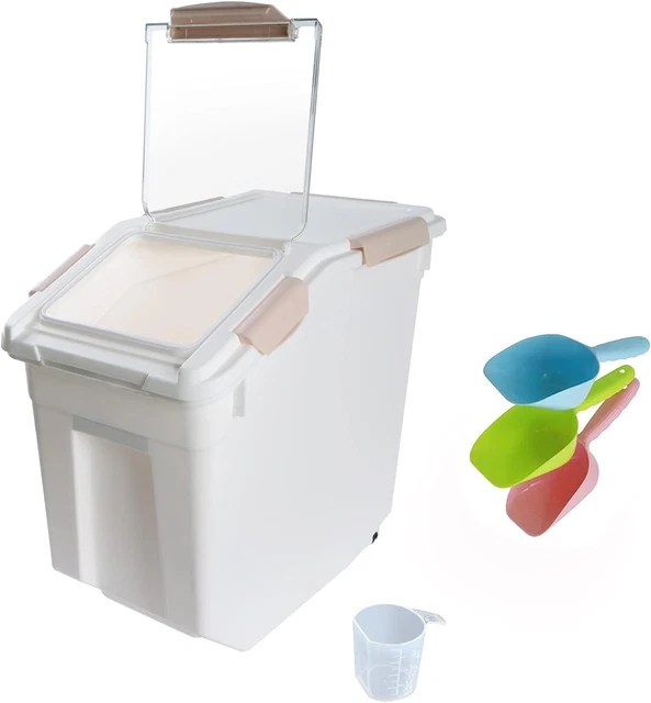 AIRTIGHT FLOUR STORAGE Container 25 Lb Rice Storage Container with