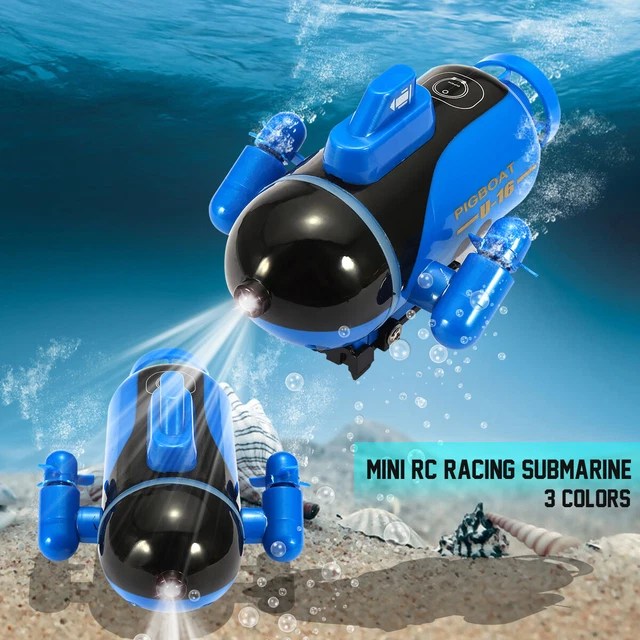MINI RADIO RACING RC Submarine Remote Control Boat Kids Toy With LE EUR