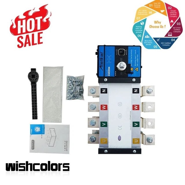 AC220V 4POLES ATS Change Over Switch Automatic Transfer Switch in