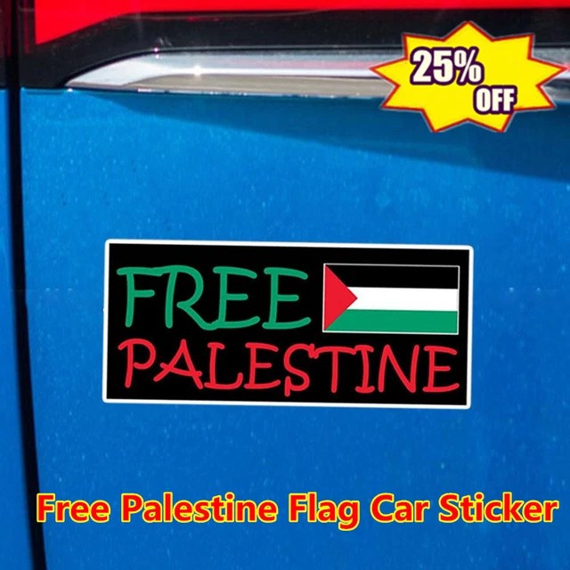 FREE PALESTINE FLAG Colour Car Sticker Window Windscreen Door