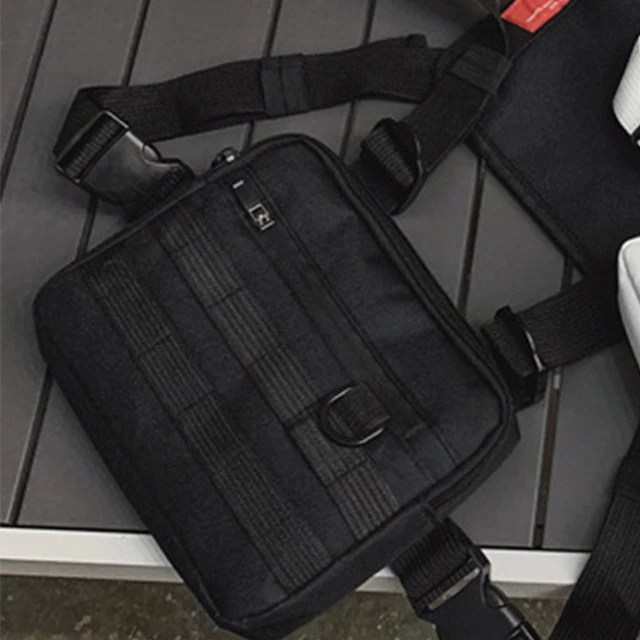 MEN'S CHEST RIG Bag Vest Hip Hop Tactical Harness Waist Pack Shoulder