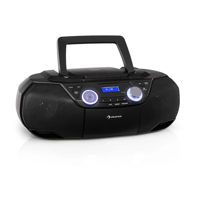 BOOMBOX CD PLAYER Portable with DAB/DAB+/FM Radio Bluetooth USB