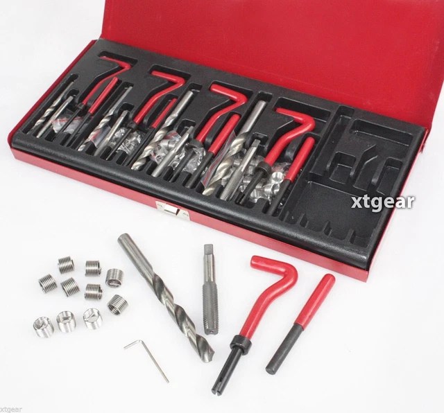 131 PCS HELICOIL Thread/Rethread Repair Kit/Set M5 M6 M8 M10 M12 Metric