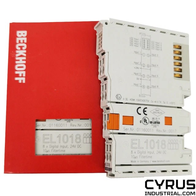 BECKHOFF EL1018 ETHERCAT Terminal, 8channel digital input, 24 V DC, 10
