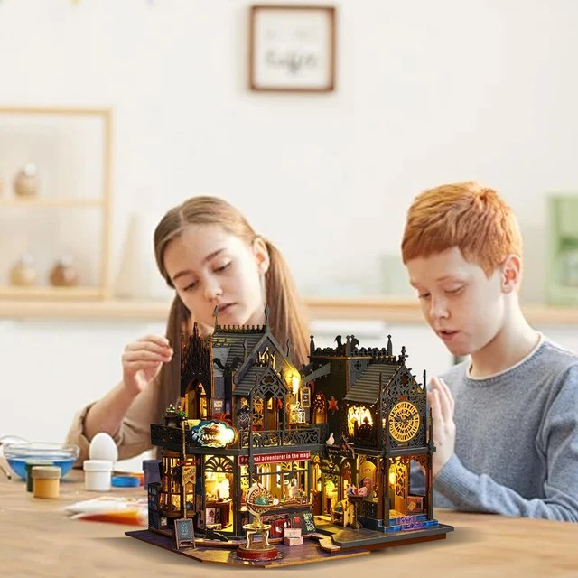 MINI HOUSE BUILDING Kit LED Tiny House Crafts for Adults Birthday Gifts