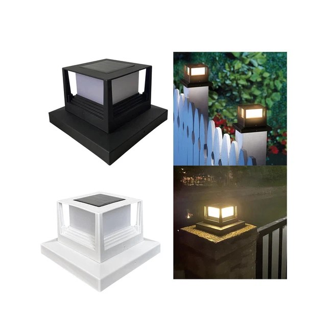 SOLAR POST CAP Light Outdoor Fence Post Light Warm White Outside Light