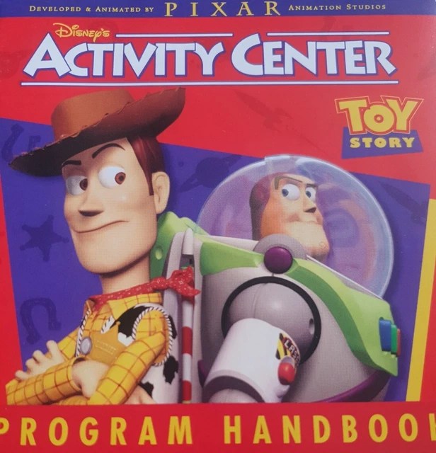 DISNEY'S TOY STORY Activity Center Program Handbook WIN CDROM Pixar PC