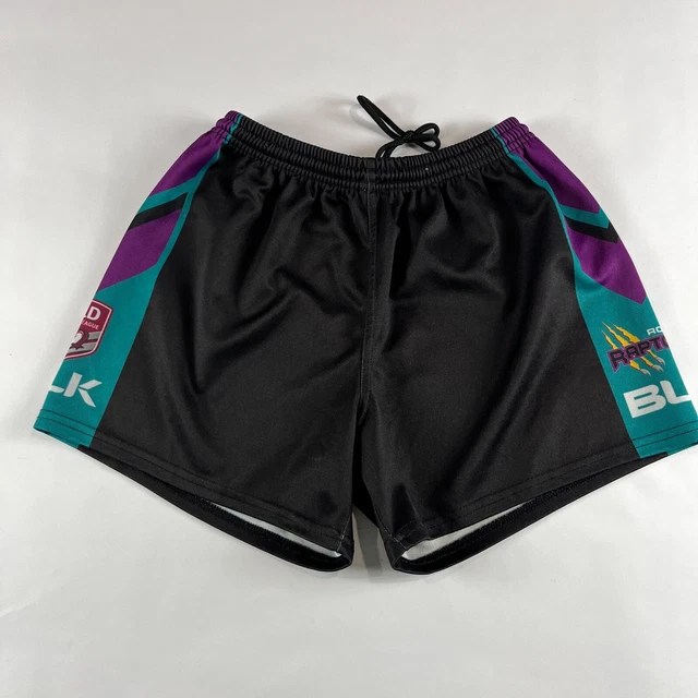 ROBINA RAPTORS BLK QRL Player Rugby League Footy Shorts Men's Small S