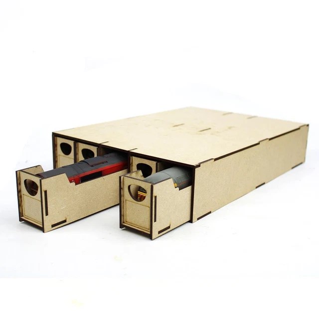 THE LOCO STORAGE Box 5 Drawers Model Railway MDF Case £
