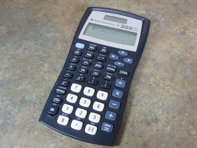 TEXAS INSTRUMENTS TI-30X II S Solar Powered Scientific Blue Calculator