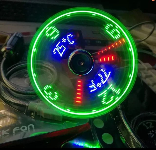 NEW USB CLOCK Fan with Real Time Clock and Temperature Display Function