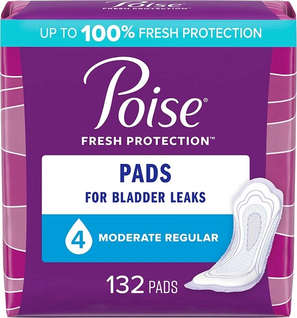 POISE INCONTINENCE PADS & Postpartum Incontinence Pads, 4 Drop Moderate