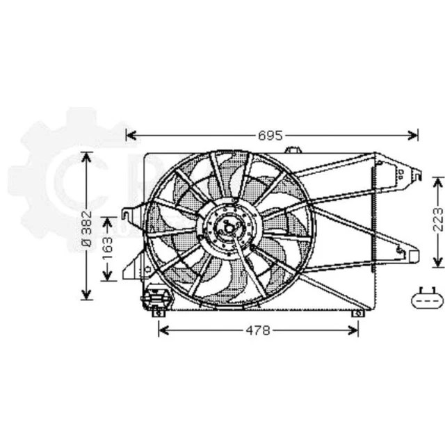 FAN ENGINE COOLING Radiator Fan Blower Motor Ford Mondeo III Estate