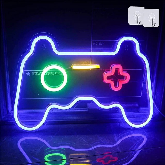 GAME NEON SIGNS Neon Light Gaming LED Neon Lights Wall Art Blue Neon