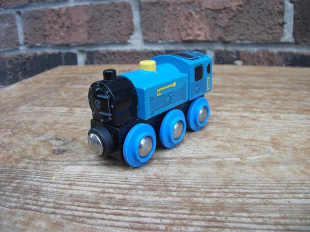 THOMAS THE TANK Engine & Friends compatible - TRAIN BLEU BRIO EN BOIS