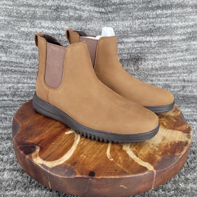 COLE HAAN GRAND Plus Chelsea Java Lumber Mens Ankle Boots Size 8 £73.98
