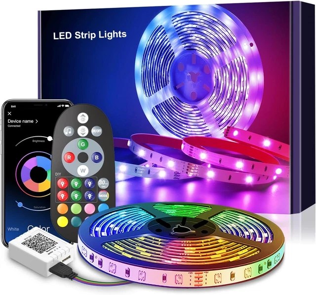 MEXLLEX LED STRIP Lights 5m, RGB Color Changing Led 5m with Remote 5M £