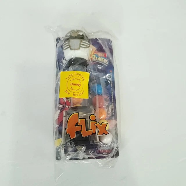 POWER RANGERS FLIX White Ranger Candy Gum Dispenser 5" 1995 NEW 15.29